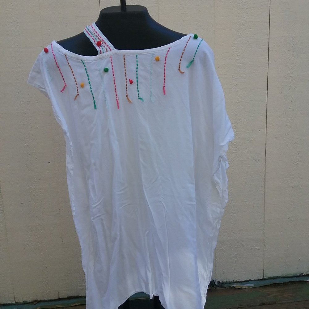 Tropical Off-the-Shoulder Blouse